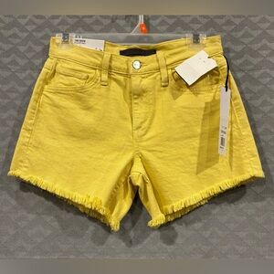 Joe's Jeans The Ozzie Cut Off Frayed hem Shorts - Lemon Verbena Yellow (Size 24)